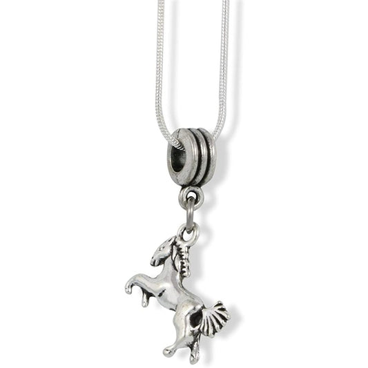 Horse Hind Legs Bushy Tail Charm Necklace
