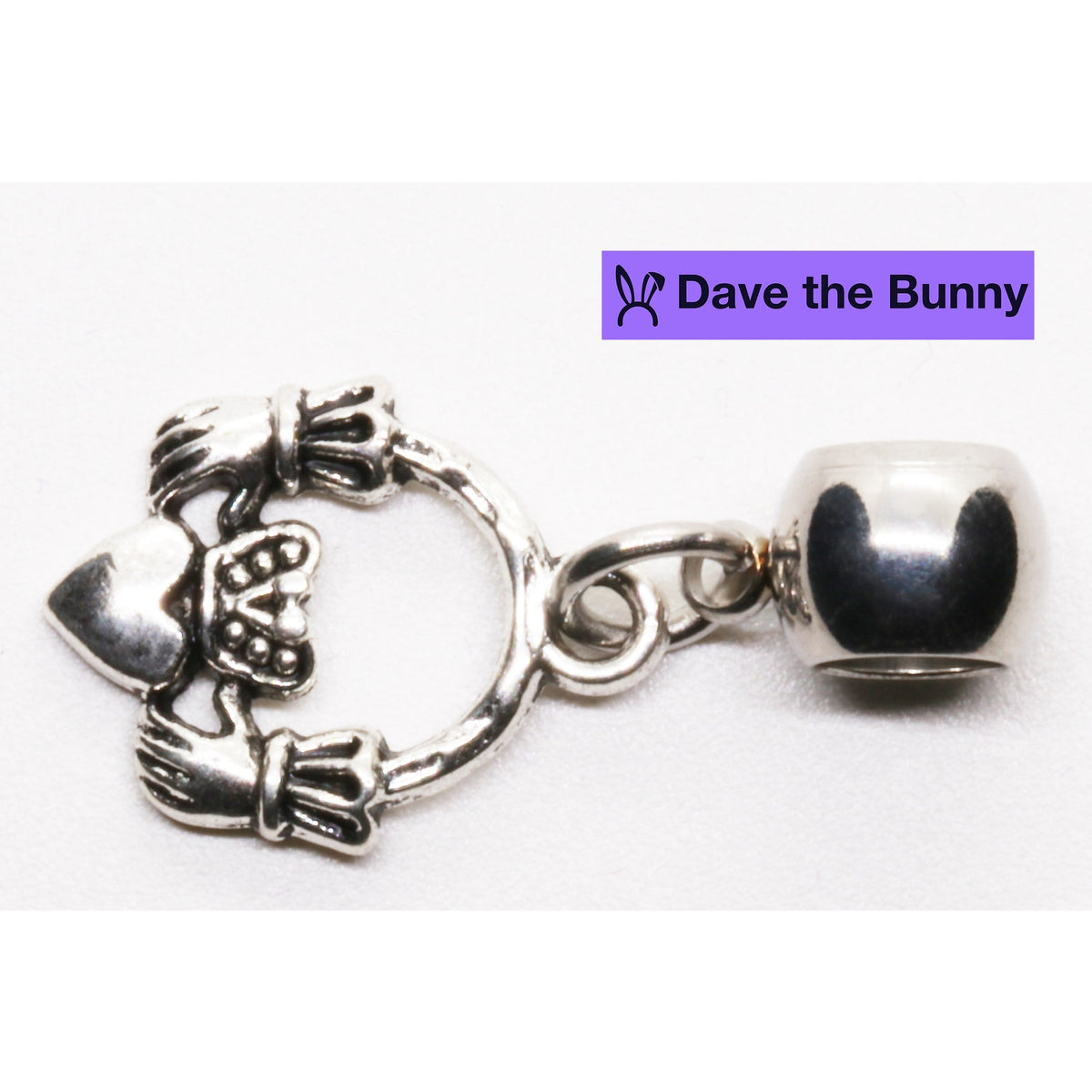Claddagh Charm Necklace with Stainless Steel Snake Chain