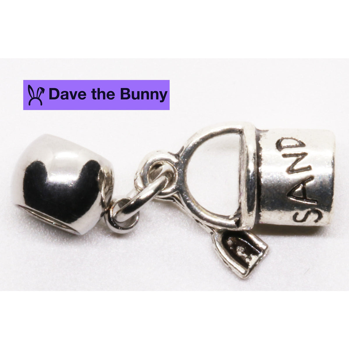 Sand Pail Charm Necklace with Stainless Steel Snake Chain