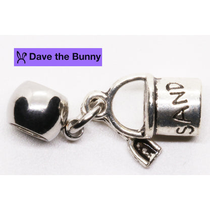 Sand Pail Charm Necklace with Stainless Steel Snake Chain