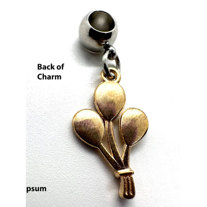 Balloon Charm Necklace with Stainless Steel Snake Chain