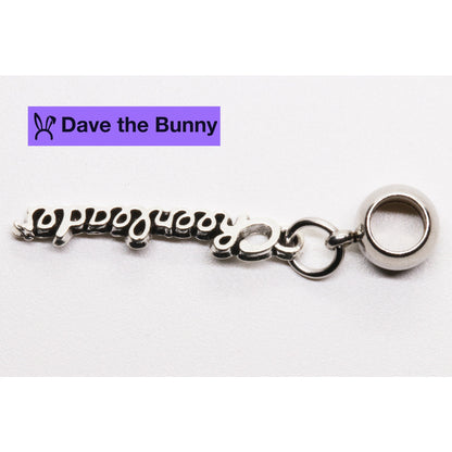 Cheerleader Word Charm Necklace with Stainless Steel Snake Chain