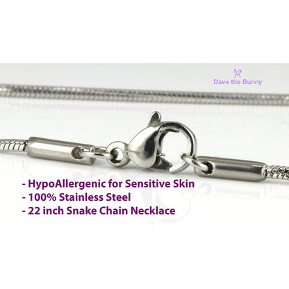 Octopus Charm Necklace with Stainless Steel Snake Chain