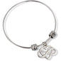 Infinity Heart Charm Bangle Bracelet