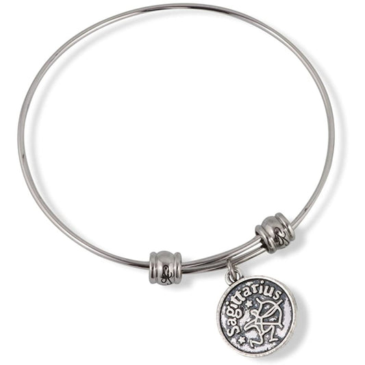 Sagittarius Horoscope Astrology Charm Bangle Bracelet