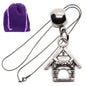 Top Dog House Charm Necklace with Stainless Steel Snake Chain