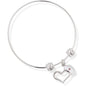 Nurse Hat Heart Charm Bangle Bracelet