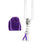 Ribbon Cancer Alzheimer Crohn Charm Necklace