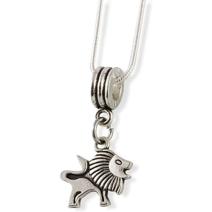 Lion Roaring Egyptian Cat Charm Necklace