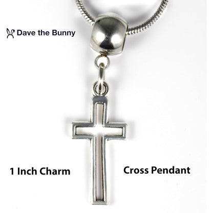 Cross Necklace - Christian Religious Stainless Steel Chain