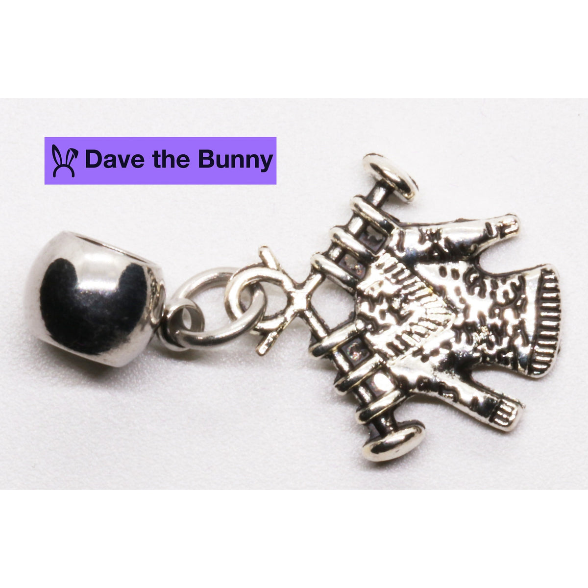 Knitting Sweater Charm Necklace with Stainless Steel Snake Chain