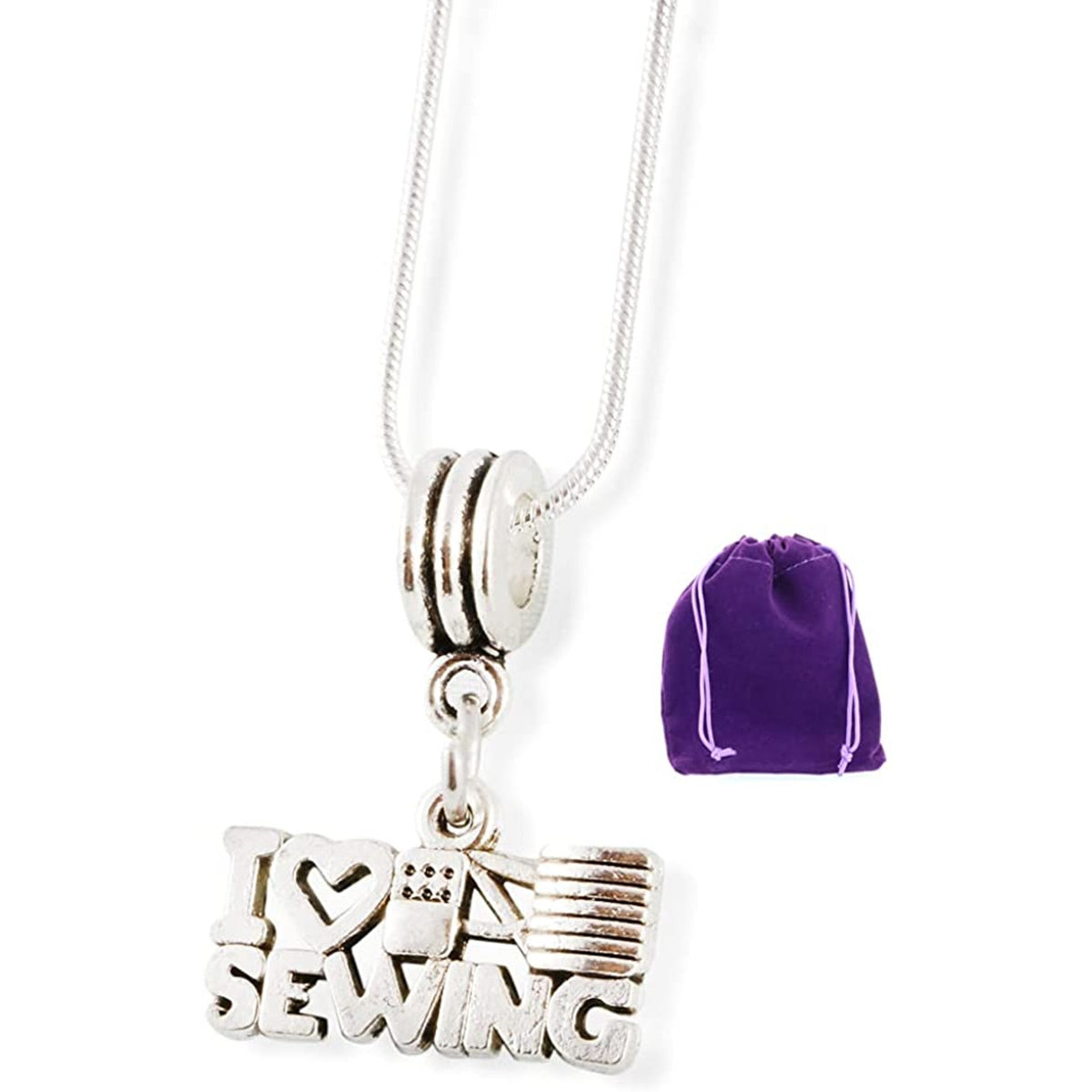 I Love Sewing Tailor Taylor Charm Necklace