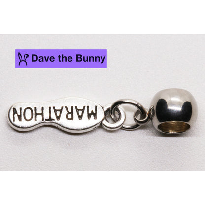 Marathon Charm Necklace with Stainless Steel Snake Chain