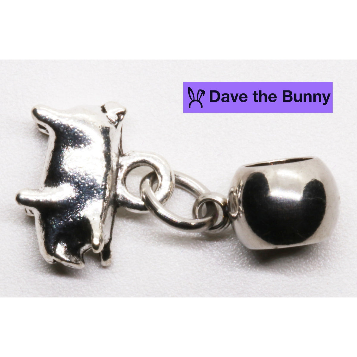 Pig Charm with Stainless Steel Connector