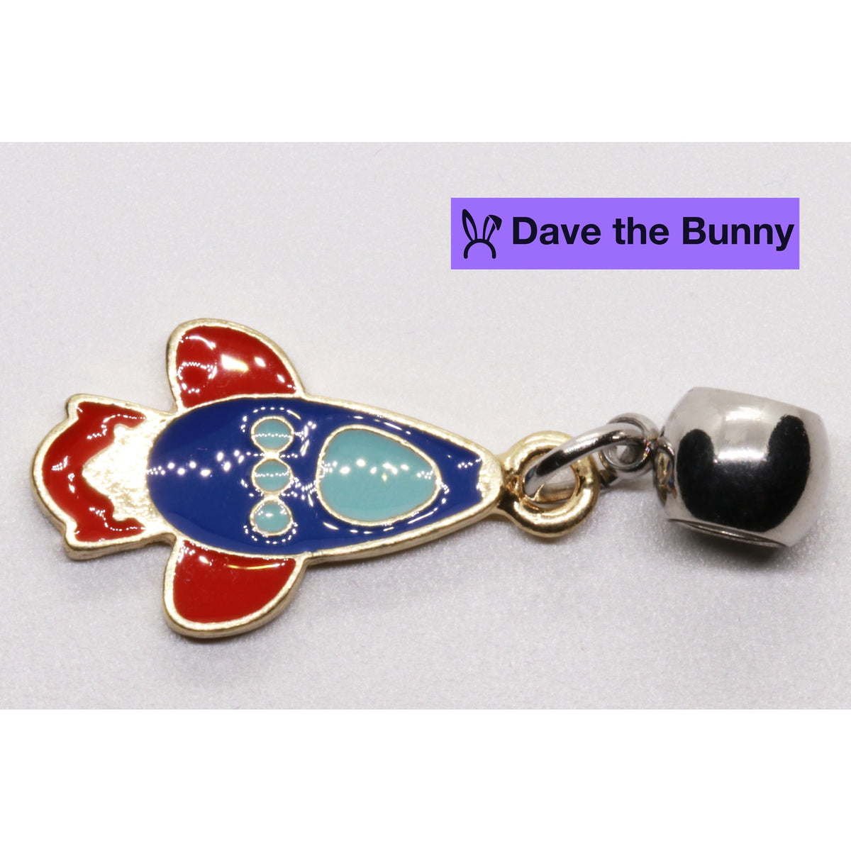 Rocket Ship Charm Necklace with Stainless Steel Snake Chain
