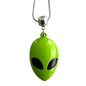 Green Alien Space Invader Necklace Pendant