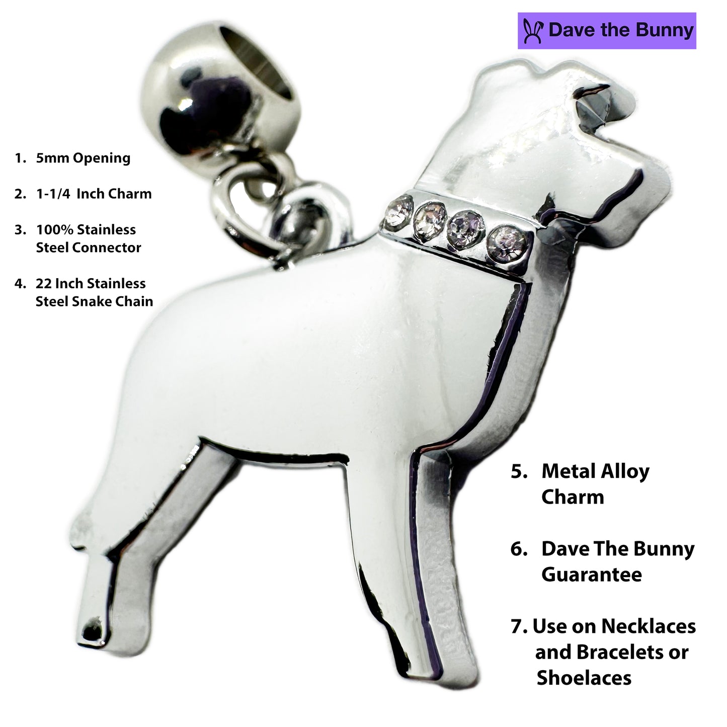 Australian Shepard Necklace - Stainless Steel Snake Chain with Metal Alloy Charm - Australian Shepherd Must Haves - Perfect for Australian Cattle Dog Lovers