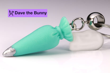 Cake Decorator Necklace - Unique Stainless Steel Jewelry for Bakers and Pastry Chefs - Great Gifts for Men and Women who Love to Bake - Fun Food Charms for Jewelry Making - Bakers Gonna Bake