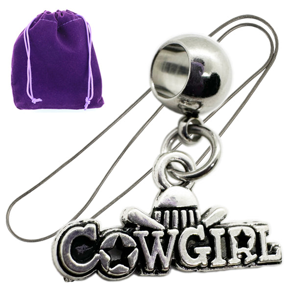 Cowgirl Jewelry for Women - Stainless Steel Snake Chain Necklace with Metal Alloy Cowgirl Hat Charm - Perfect Accessory for Cowgirl Boots Women - Stylish Cowgirl Hats Women Jewelry