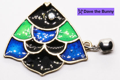 Fish Charm Necklace with Stainless Steel Snake Chain