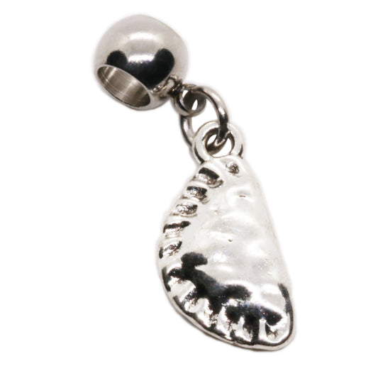 Pierogi Charm - Dumpling Charm Stainless Steel Connector with Metal Alloy for Polish Food Ravioli Pierogies Dumpling Empanada Pierogi Crafting