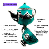 Tea Party Favors for Women - Elegant Stainless Steel Snake Chain with Metal Alloy Charm - Ideal Tea Party Favors, Thoughtful Tea Gifts for Tea Lovers, and Unique Tea Gift Options for Special Occasions