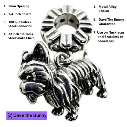 Dog Jewelry - A Dog Necklace or Dog Memorial Necklace with Stainless Steel Snake Chain and Metal Alloy Charm - Elegant Pet Memorial Jewelry for Honoring Beloved Pets