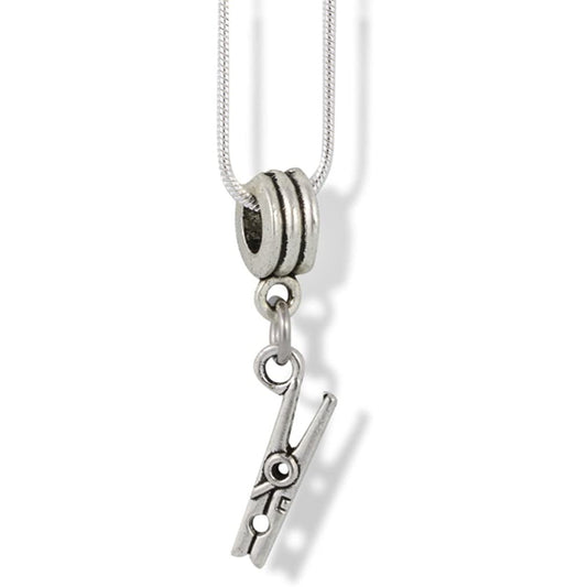 Clothes Pin Laundry Clothing Charm Necklace