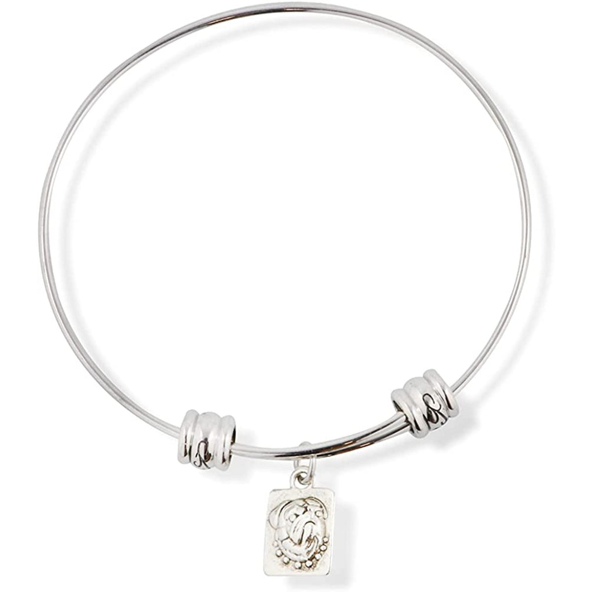 Pug Dog Pet Charm Bangle Bracelet