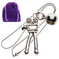 Vintage Action Camera Charm Necklace with Stainless Steel Snake Chain