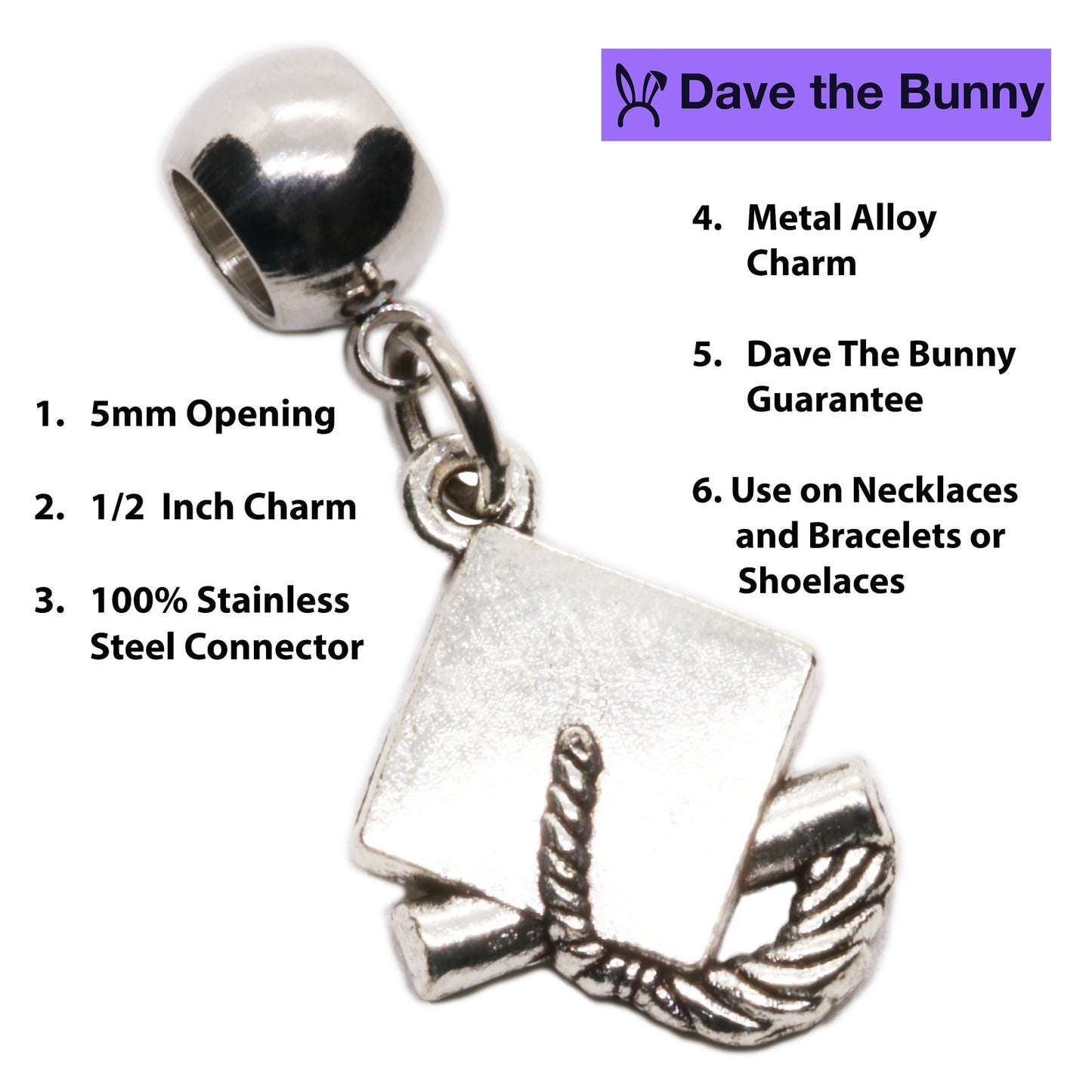 Elegant Graduation Charm - Great Graduation Gifts for Her - Enhance Graduation Party Decorations with Sophisticated Grad Charm - Ideal Keepsake for Commemorating Her Achievement