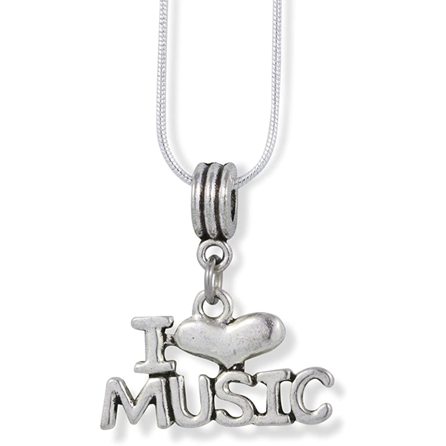 I Love Music Necklace Pendant Jewelry