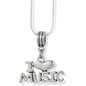 I Love Music Necklace Pendant Jewelry
