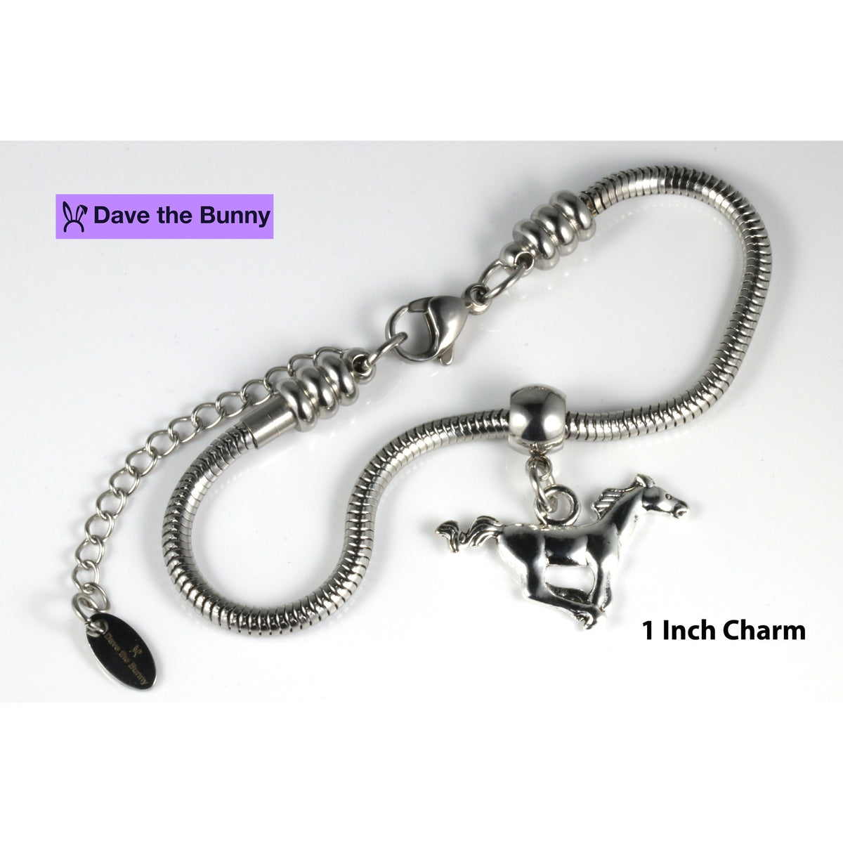 Horse Galloping Charm Bracelet