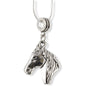 Horse Head Charm Necklace with Stainless Steel Snake Chain