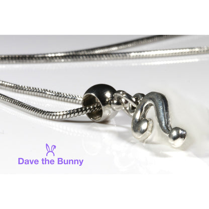 Question Mark Charm Necklace with Stainless Steel Snake Chain