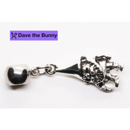 Gnome Charm Necklace with Stainless Steel Snake Chain