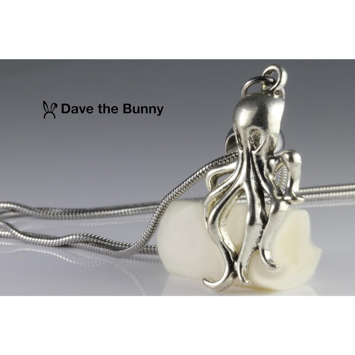 Octopus Charm Necklace with Stainless Steel Snake Chain