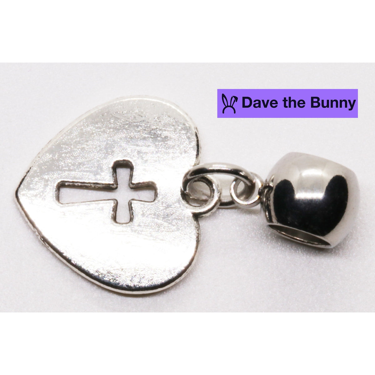 Cross Heart Charm Necklace with Stainless Steel Snake Chain