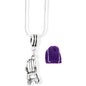 Rocking Chair Charm Necklace with Stainless Steel Snake Chain