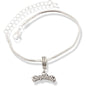 Shopoholic Text Shopping Addiction Charm Bracelet