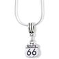 Route 66 Driving Historic Highway Car Trucking Charm Necklace
