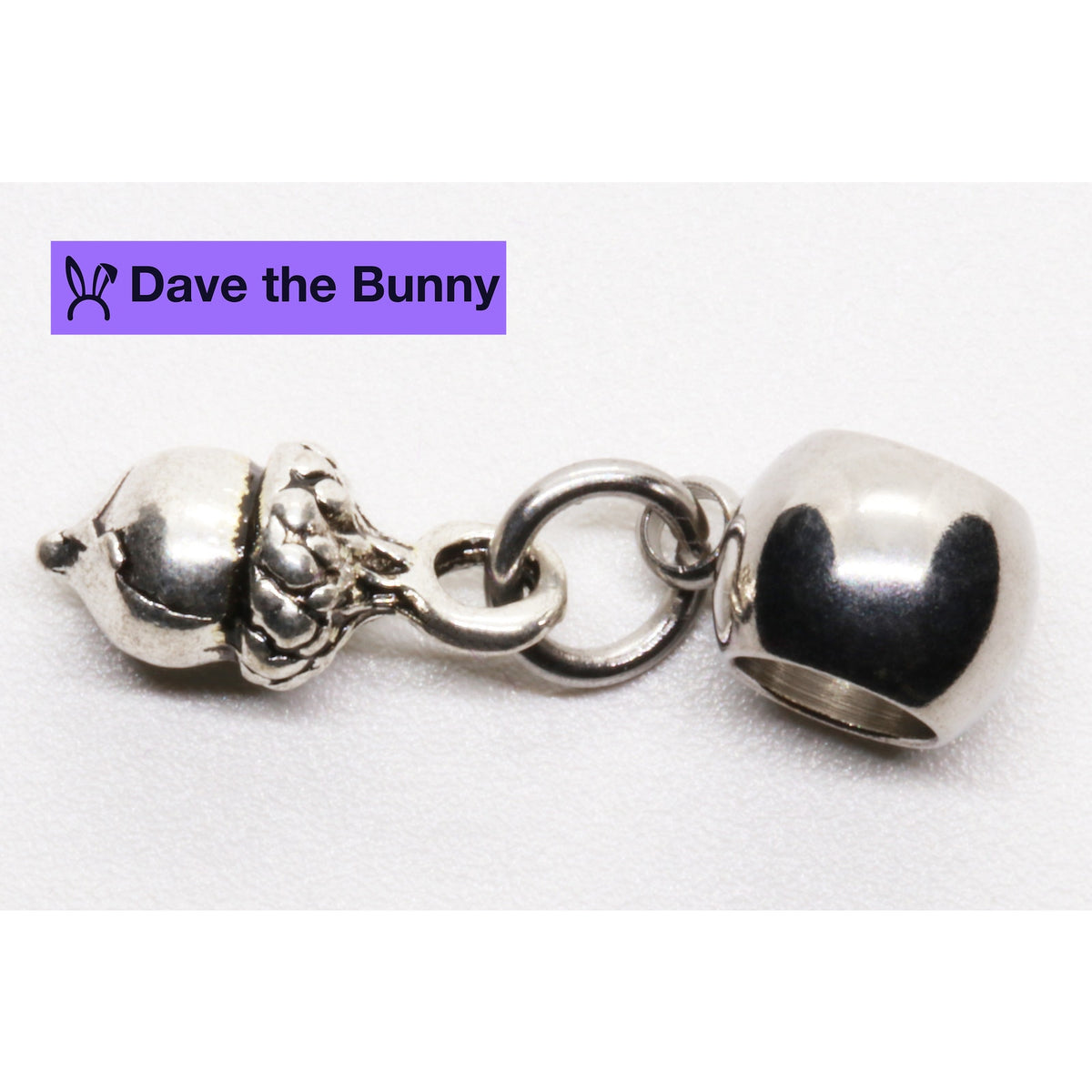 Acorn Charm Necklace with Stainless Steel Snake Chain