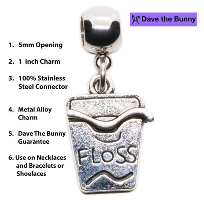 Dental Assistant Floss Box Charm Necklace
