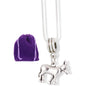 Donkey Ass Charm Necklace with Stainless Steel Snake Chain