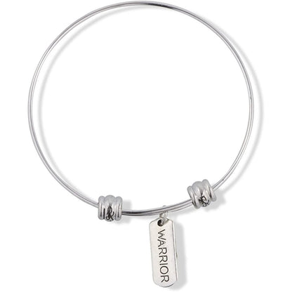 Warrior Hope Fighter Determination Charm Bangle Bracelet