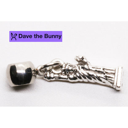 Statue Charm with Stainless Steel Connector