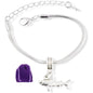 Shark Charm Bracelet with Stainless Steel Snake Chain