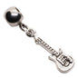 Bass Guitar Charm with Stainless Steel Connector