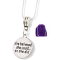She Believed She Could So She Did Charm Necklace